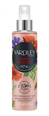 Спрей для тела Yardley Poppy & Violet 200 мл