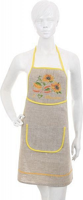 Фартук кухонный Цветы. Подсолнухи Галерея льна