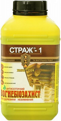 Вогнебіозахист Страж-1 ХМББ зелений 1 л