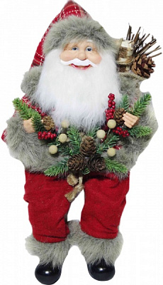 Декорация новогодняя ShenzhenTianJialiIndustrialCo Дед Мороз лесной сидячий S17102D 40 см 
