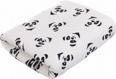 Плед Banian Панда 90x100 см молочный с принтом 