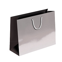 Пакет подарунковий 450x420x300 мм срібло ПБС