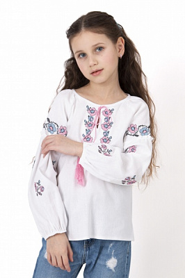 Блуза Mevis 01 р.140 белый 