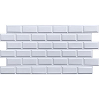 3D-панель с ПВХ Sticker Wall белый клинкерный кирпич 960х480х4 мм (1431)
