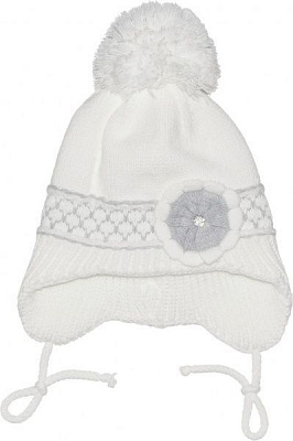 Шапка ESLI р.50-52 білий із рожевим 14С-88СП