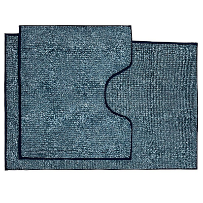 Набор ковриков Dariana Standard Plus 60x50+60x100 с вырезом темно-синий