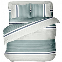 Комплект постельного белья Home Green stripe 2.0 зеленый La Nuit 