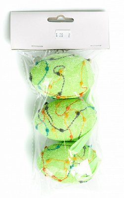 Набор декоративный Shunda Яйца пасхальные цепочка 3 шт. 6х8 см в ассортименте