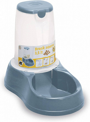 Миска-дозатор Stefanplast Break reserve Food 35 л металевий-синій