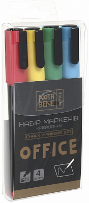Набір маркерів Nota Bene крейдяних 2-3 мм 4 шт різнокольоровий