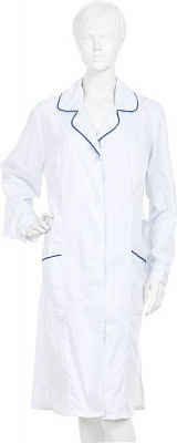 Халат робочий Торнадо Медичний жін. р. 48-50 білий із синім