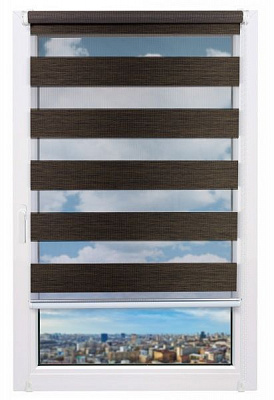 Ролета день-ніч Delfa Натур 62x160 см шоколадна