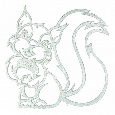 Ялинкова іграшка Белочка 12 см білий