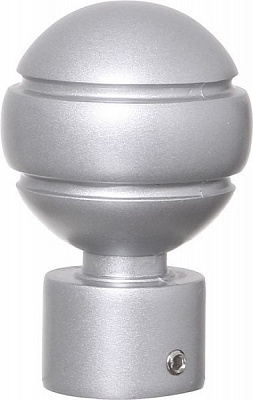 Наконечник Gardinia Ally Шар наборной d19 мм матовое серебро 2 шт. 