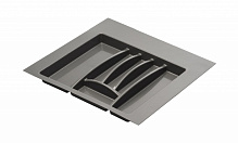 Лоток для столовых приборов 55,2х49,6 см антрацит Union Plast