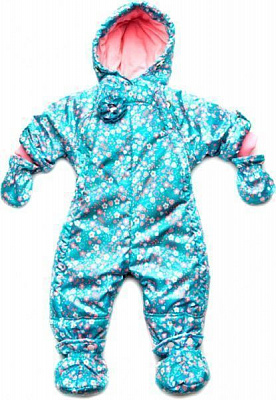 Комбінезон дитячий Модний Карапуз Квіточки блакитний р.62 03-00697-1