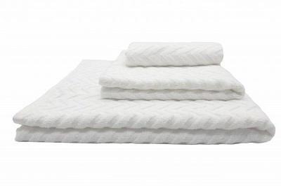 Рушник Зигзаги Ring 50x90 см молочний Simi