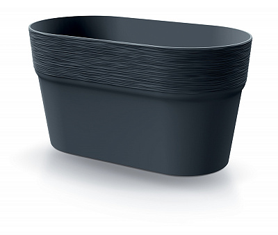 Горшок для цветов пластик FURU 275 мм комплект 2 шт. прямоугольный антрацит PRP (73768-433.1)