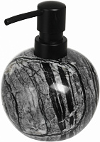 Дозатор для рідкого мила Sensio Travertine куля 9х9х10 см чорний
