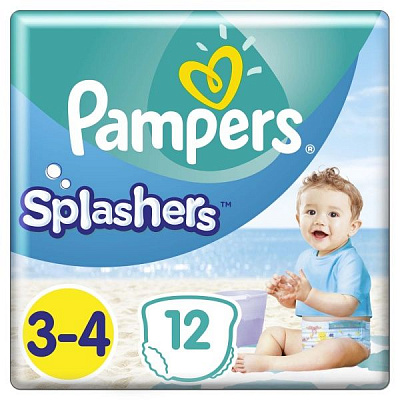 Підгузки-трусики для плавання Pampers Splashers Midi р. 3-4 (6-11 кг) 12 шт./уп.