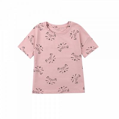 Футболка для девочек Фламинго 787-424 р.116 пудровый 