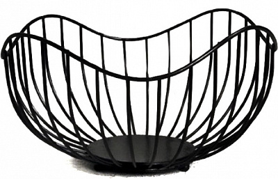 Корзинка для фруктов Flower Black 22x22x11 cм Дартц 