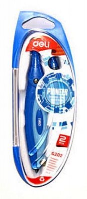 Готовальня синя 2 предмети з грифелем G20202 Deli