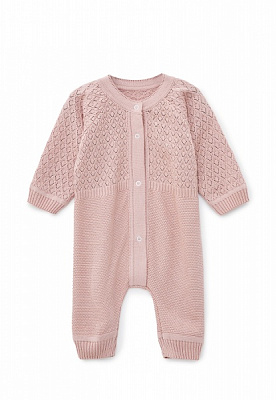 Комбінезон дитячий для дівчинки ART KNIT ажурний рожевий р.80