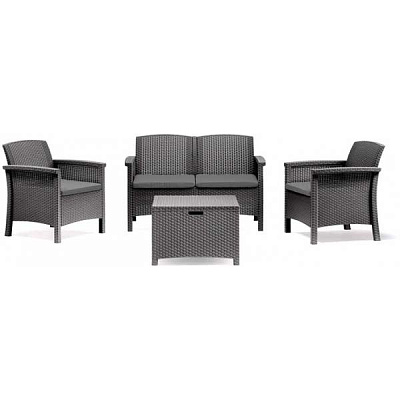 Комплект мебели Bica на 4 персони графит 