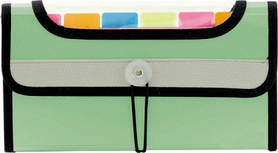 Папка на гумці 7 цветн.кишень L6143 зелена LEO