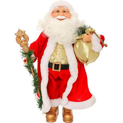 Фігура Санта ST18-61313 46 см червоно-золота