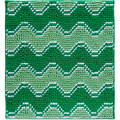 Килимок для ванної кімнати Dariana Хвиля, 50х55 см, зелений