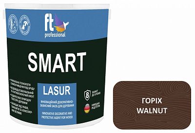 Защитное средство FT Professional SMART LASUR орех шелковистый мат 2,3 л