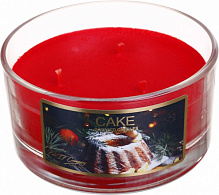 Свічка ароматична Pako-If 3 гноти Cake червона 
