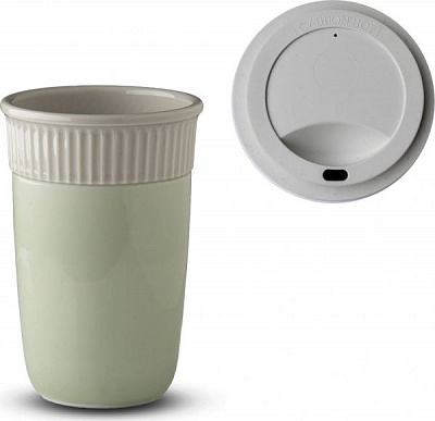Чашка 300 мл фисташка с силиконовой крышкой 2FP9530 Optimo G.Benedikt
