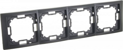 Рамка четырехместная Simon Basic Neos универсальная матовый графит BMRC4/28