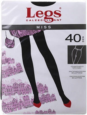 Колготки жіночі Legs 111 MISS 40 den nero р. 5 чорний
