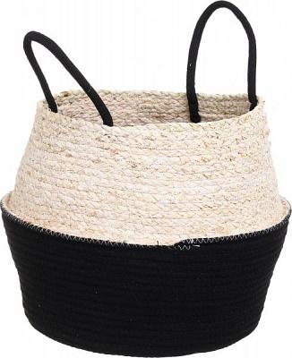 Корзинка плетеная средний 34х29 см черный