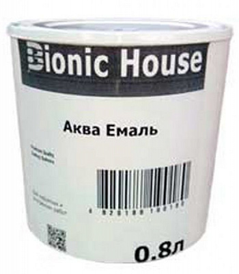 Эмаль акриловая Bionic House универсальная RAL 9003 белая полуглянец 0,8л