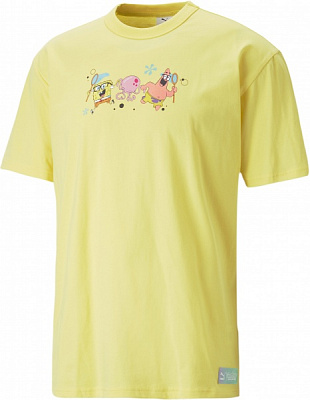 Футболка Puma PUMA X SPONGEBOB GRAPHIC TEE 53895860 р.S желтый