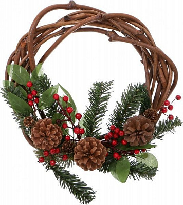 Венок новогодний d300 мм W01-1264/42 