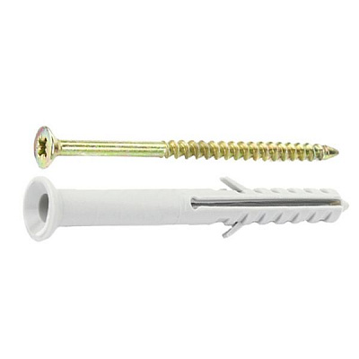 Дюбель ударный гриб 6x60 мм 100 шт. с ударным шурупом нейлон Expert Fix