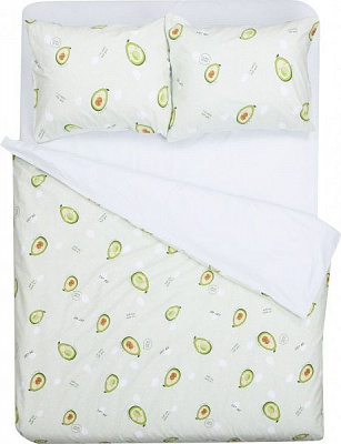 Комплект постільної білизни Fresh avocado 2 зелений із малюнком