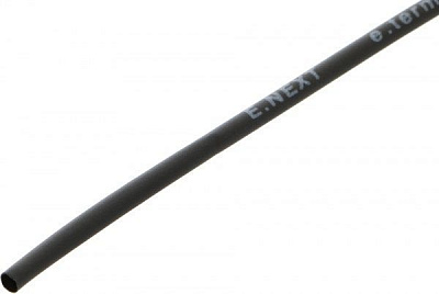 Трубка термоусаджувальна E.NEXT (e.termo.stand.3/1,5.black) чорна поліолефін