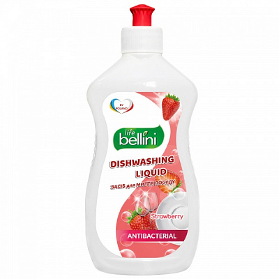 Средство для ручного мытья посуды BELLINI LIFE с ароматом клубники 0,5л