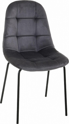 Стул Vitus 44х52,5х83,5 см бархат HLR-21 серый / черный