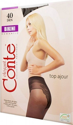 Колготки Conte BIKINI 40 den mocca р. 4 шоколадний