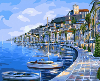 Картина по номерам Морская набережная bk_1298 40x50 см BookOpt 