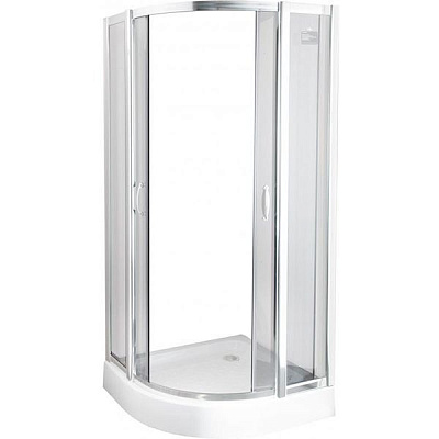 Душевая кабина Korra К-225 900x900x2025 профиль хром, стекло графит