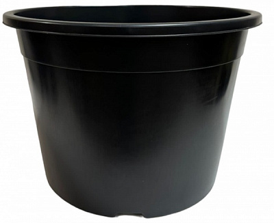 Горщик пластиковий Оранжерея технічний 60 л круглий black